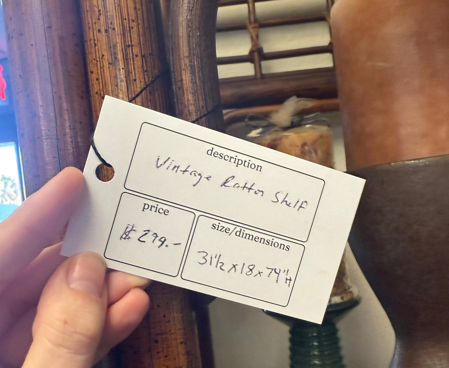 Vintage Rattan Shelf