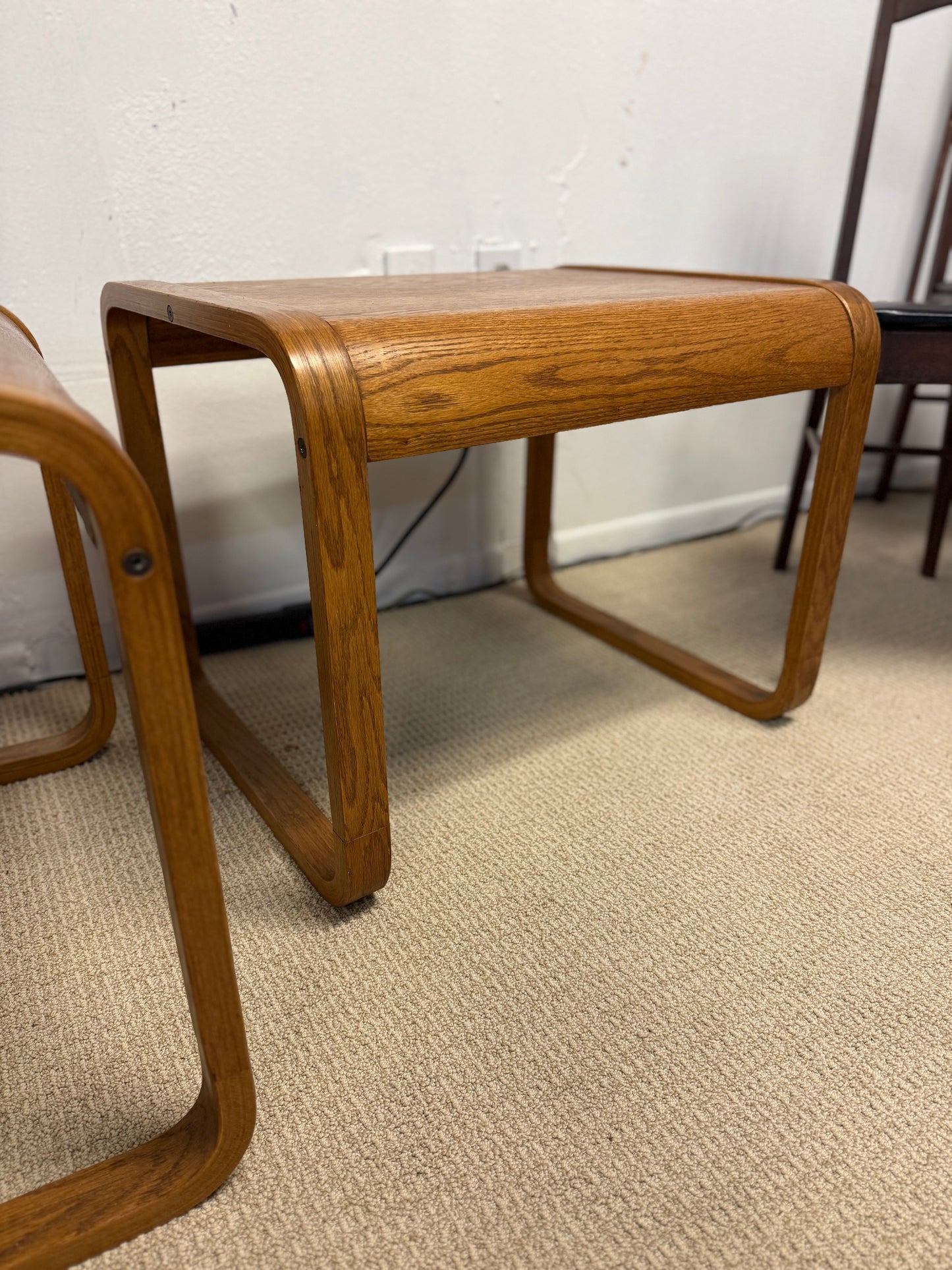 70’s Oak Side Tables Set