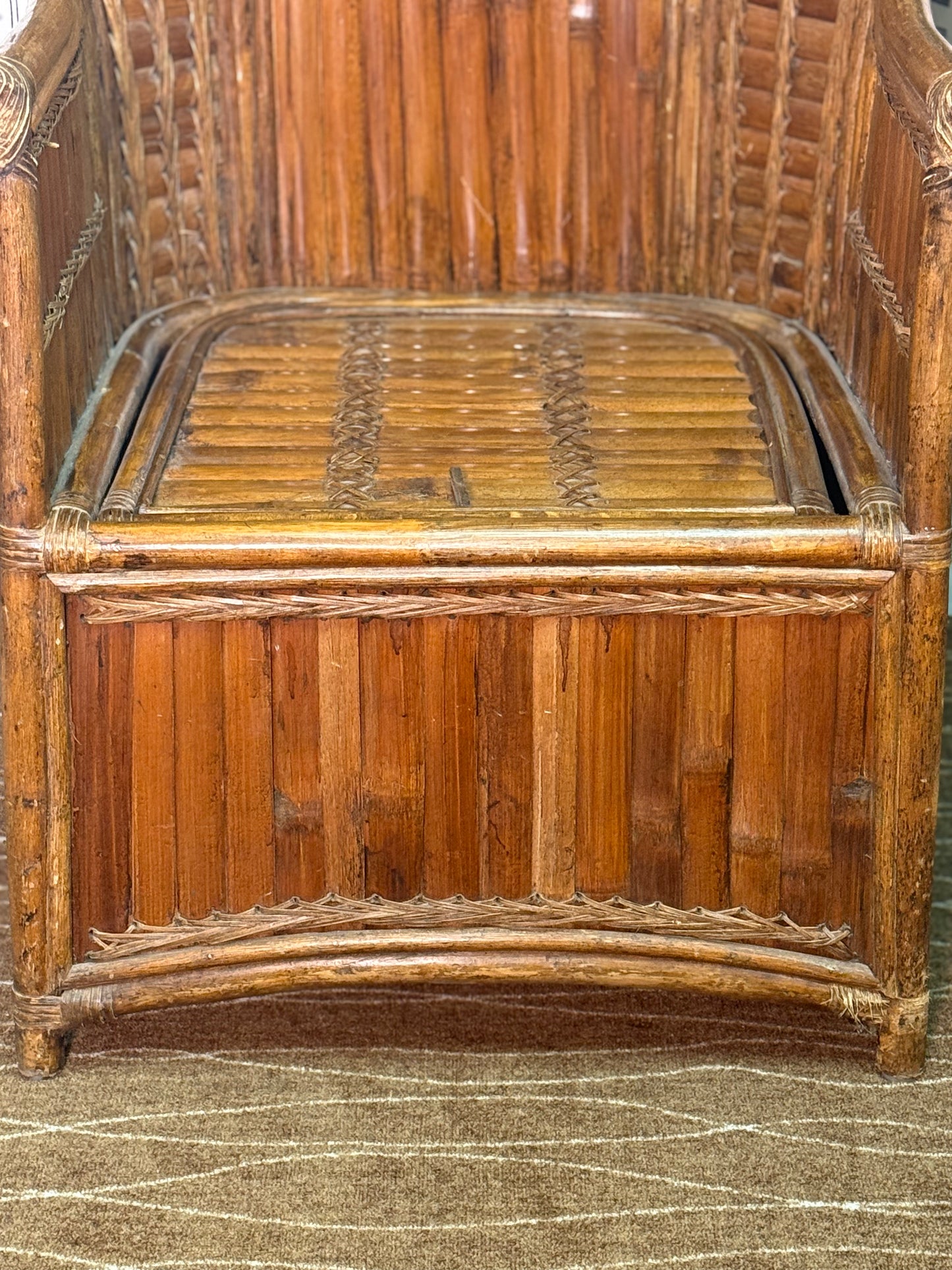 Vintage Rising Sun Rattan Chair