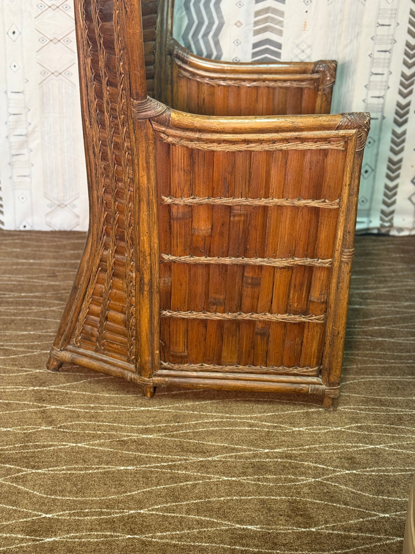 Vintage Rising Sun Rattan Chair