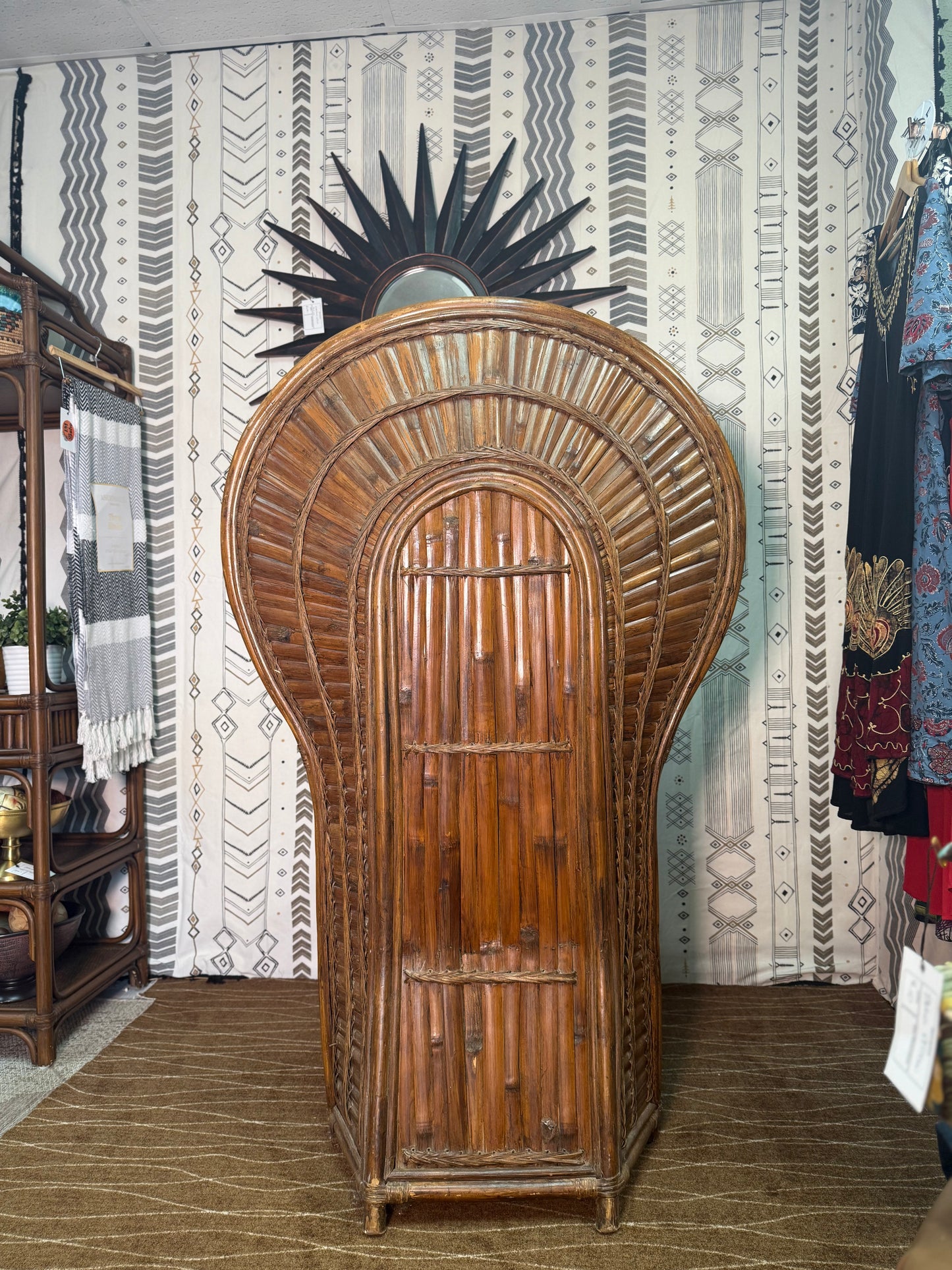 Vintage Rising Sun Rattan Chair