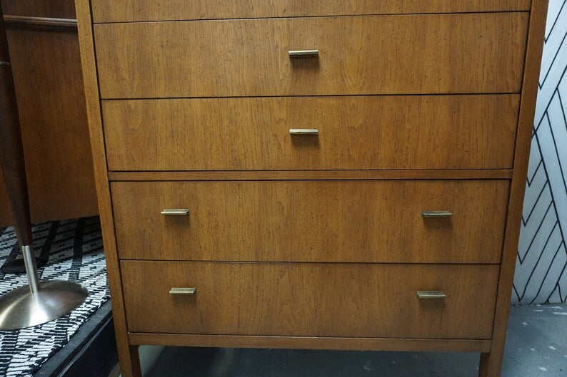 Vintage Founders Tall Dresser - Mid Century Modern Tallboy