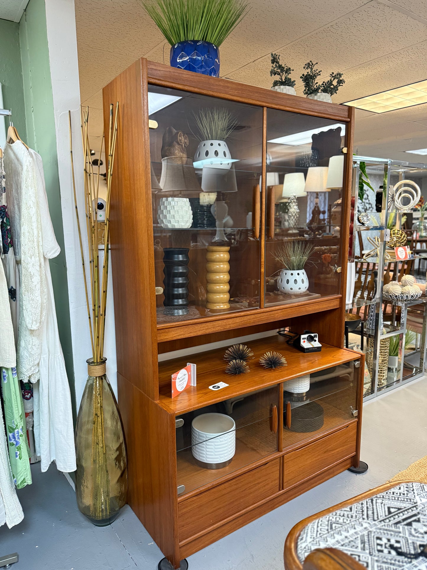 Teak Display Cabinet