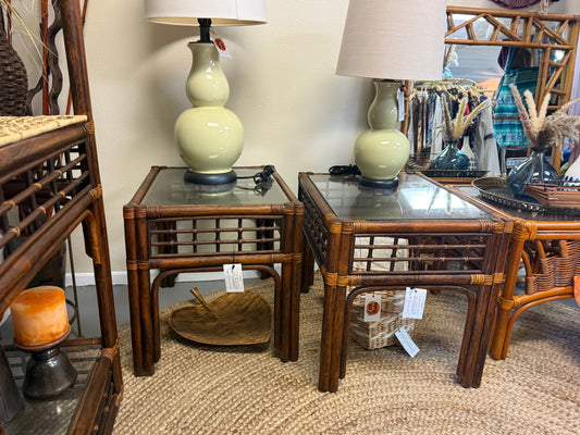Vintage Rattan Console/Couch Table
