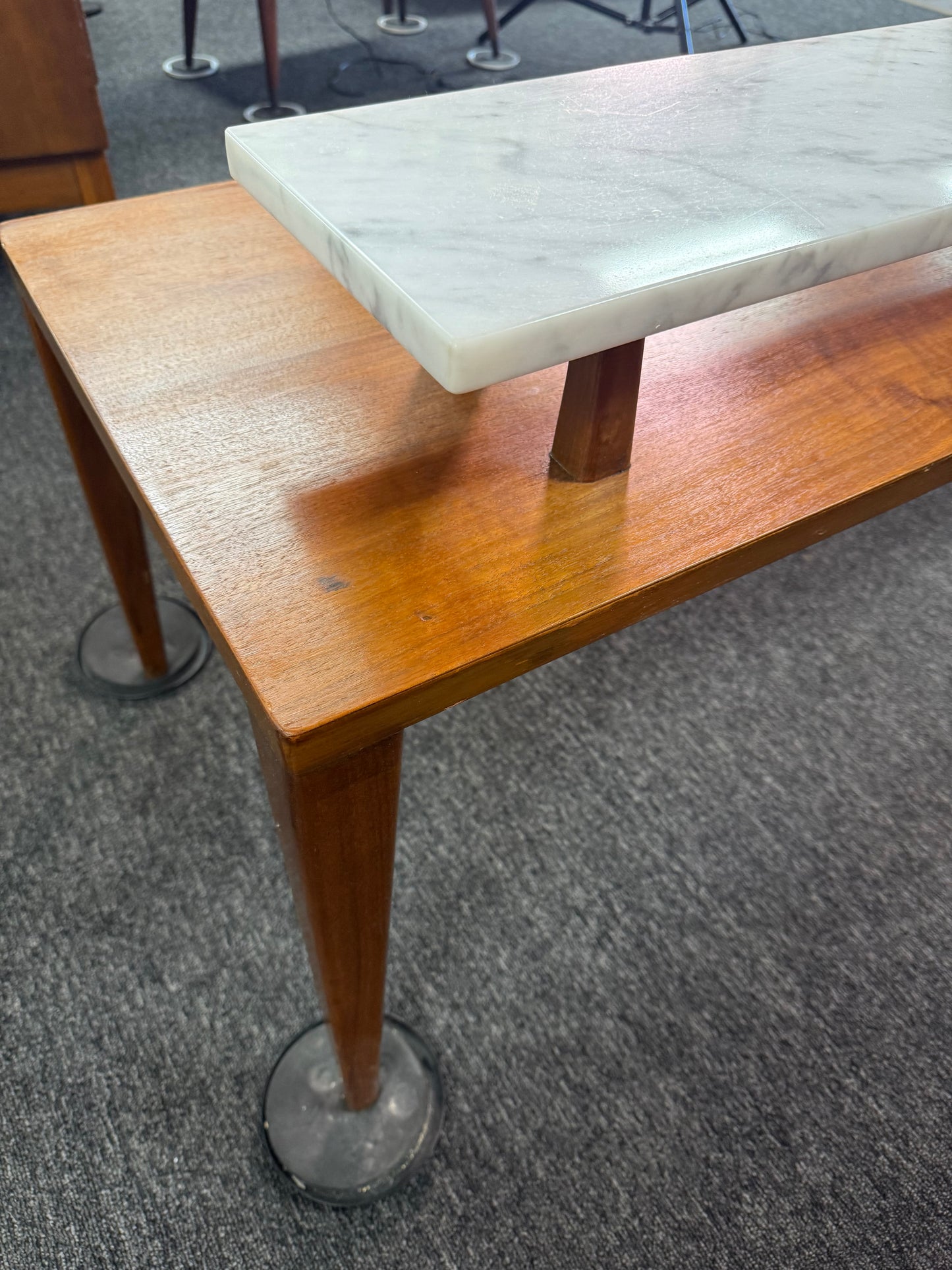 Marble + Wood MCM coffee table