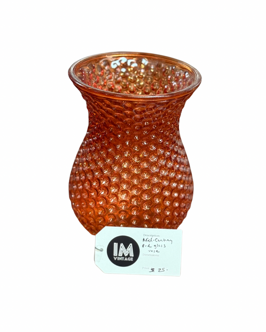 Mid-Century Red Glass Vase