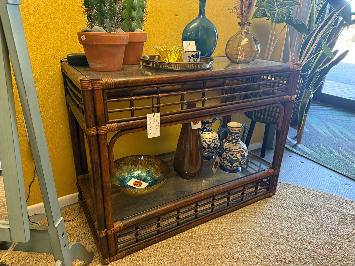 Vintage Rattan Shelf
