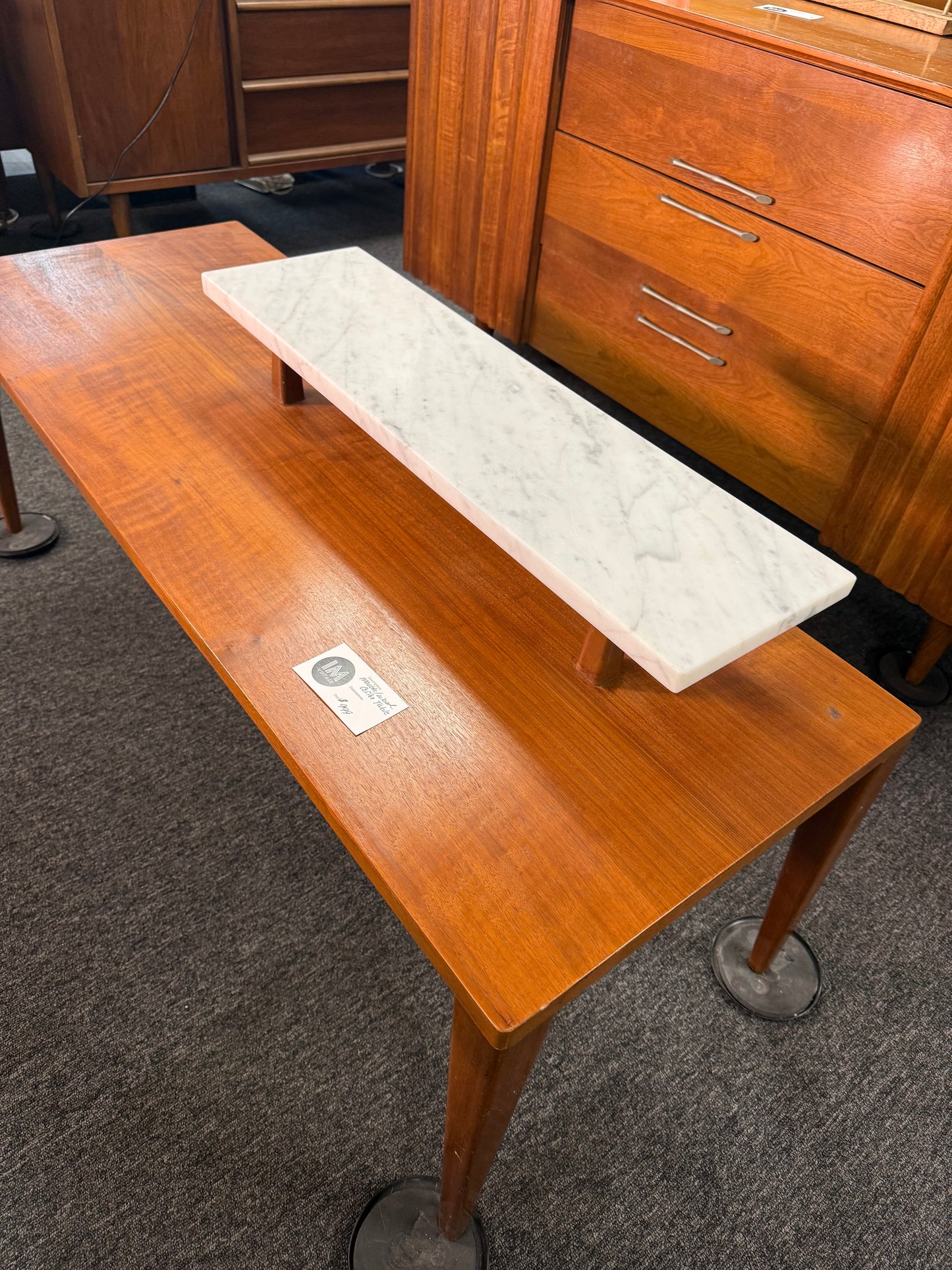 Marble + Wood MCM coffee table
