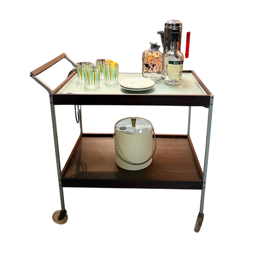 Vintage Salton Heating Serving Bar Cart