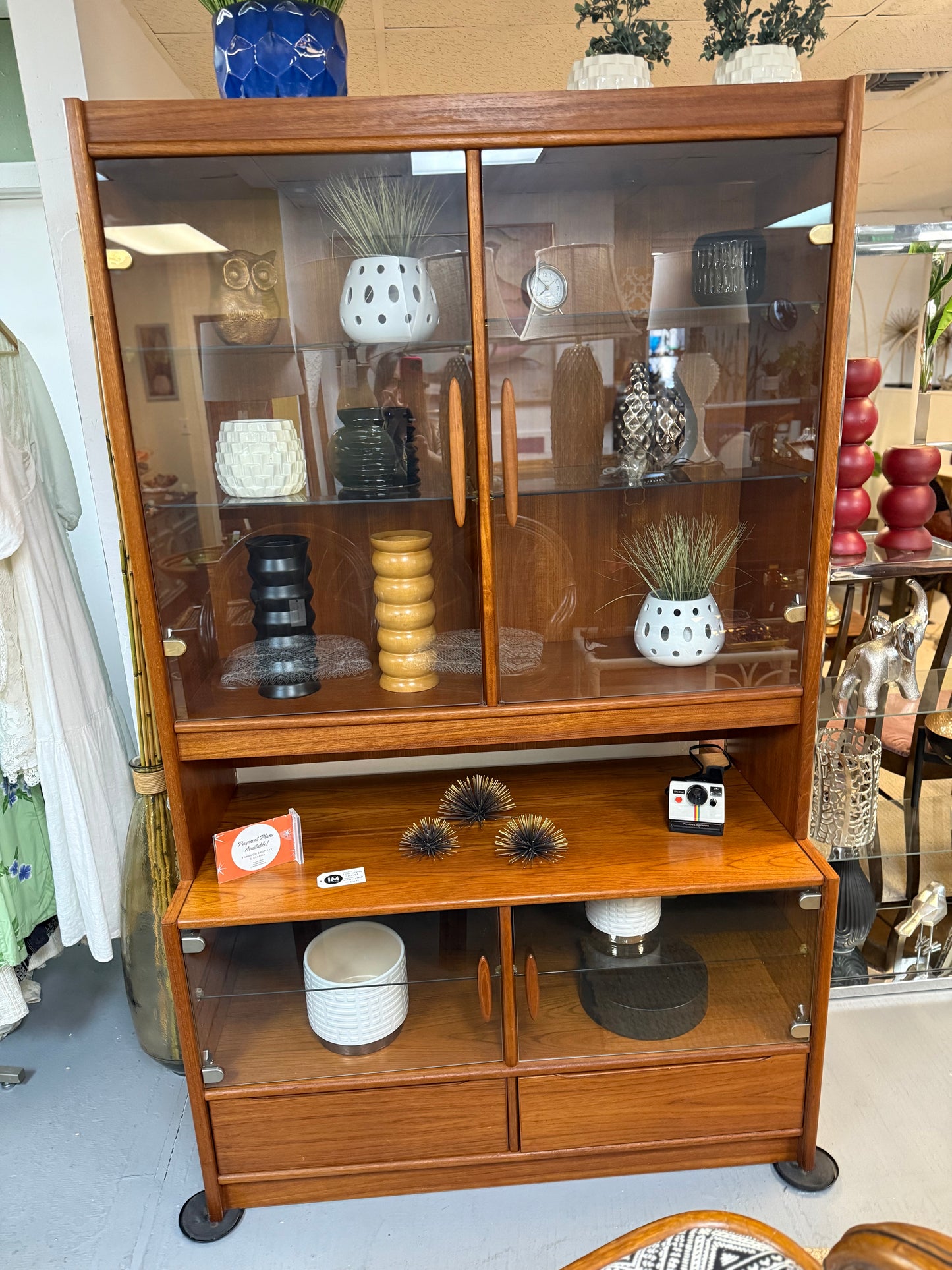 Teak Display Cabinet