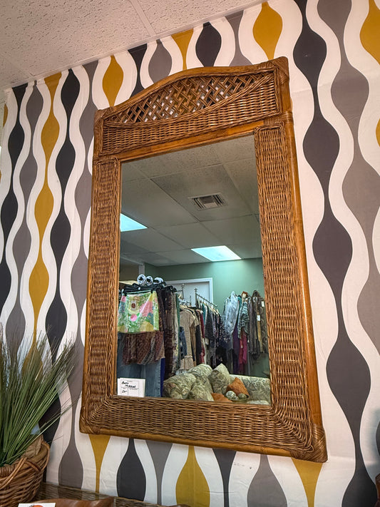 Wicker Mirror