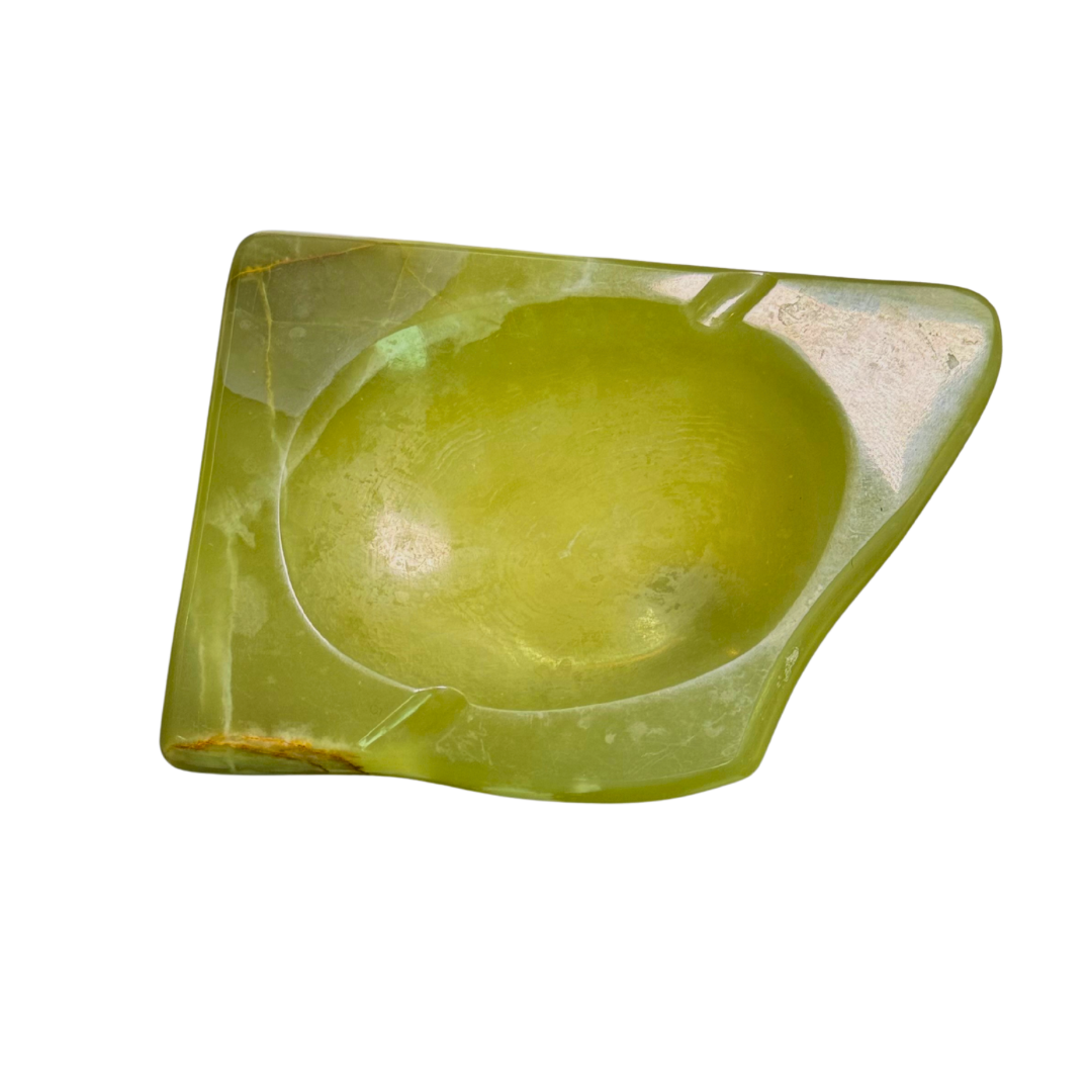 Vintage green onyx ashtray
