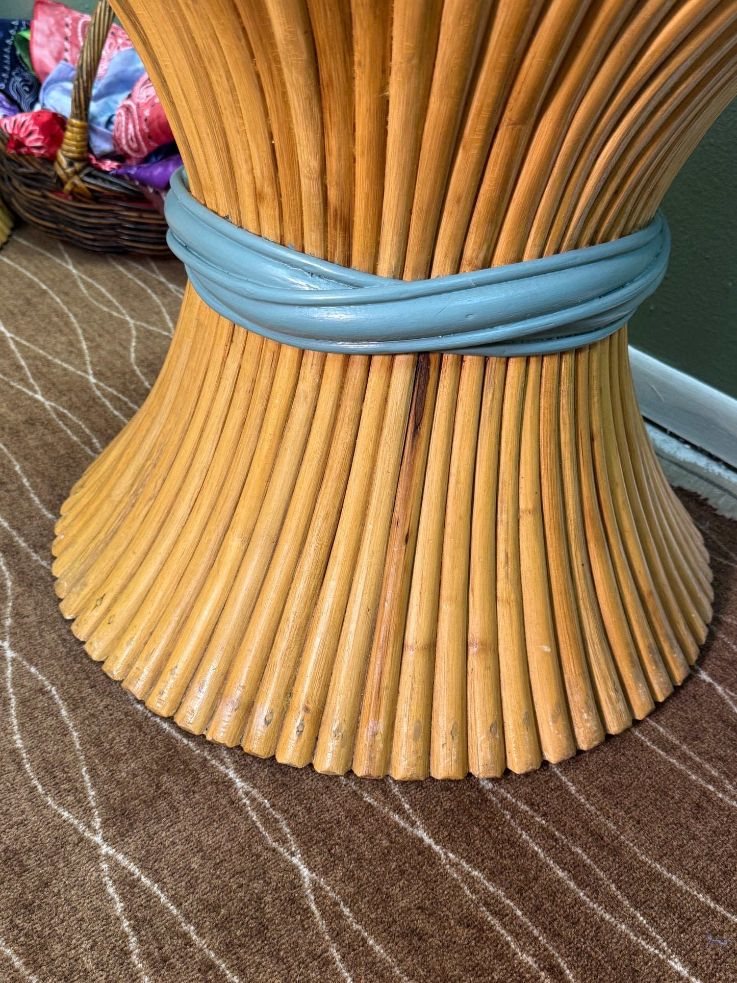 Sheaf of Wheat Side Table Set of 2 BAMBOO