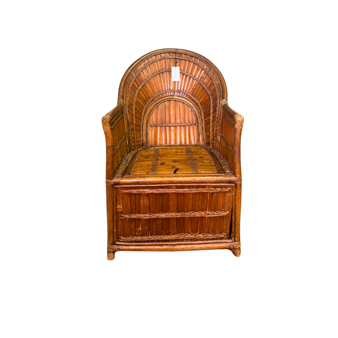 Vintage Rising Sun Rattan Chair- smaller version