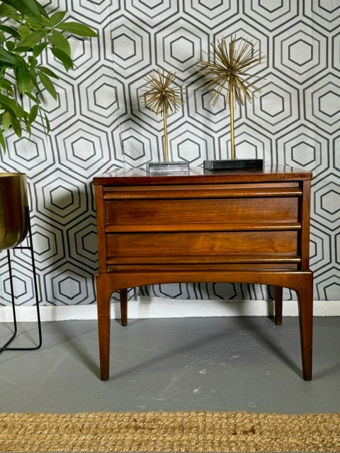 Lane Rhythm Single Nightstand - Mid Century Modern Nightstand