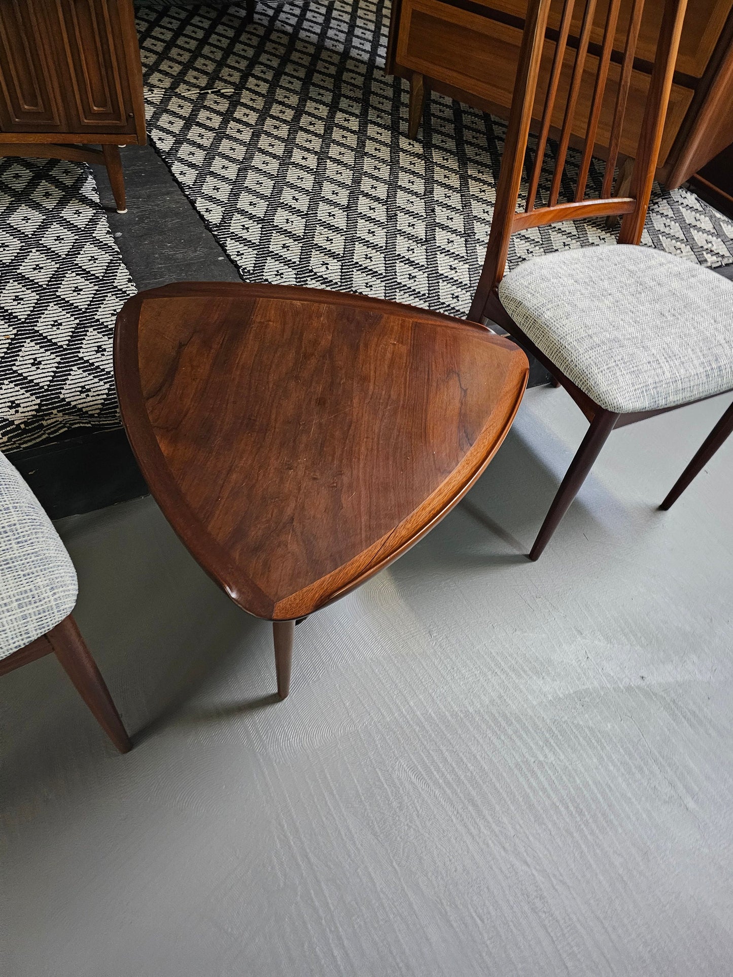 Danish Modern Teak Selig Triangle Table by Poul Jensen