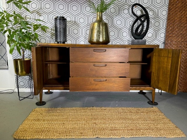 Vintage MCM Keller Furniture Buffet Sideboard Credenza with laminate top *** Free Shipping***