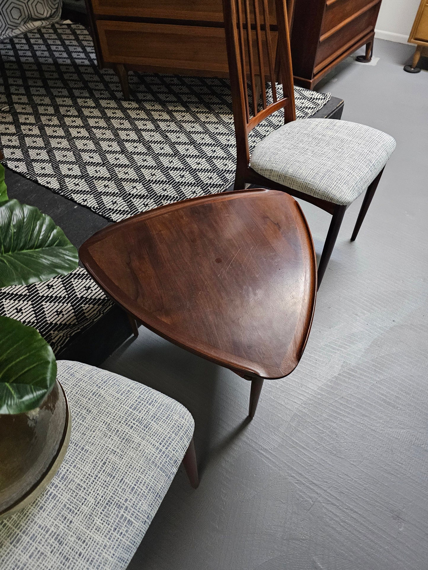 Danish Modern Teak Selig Triangle Table by Poul Jensen