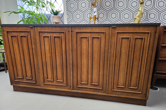 Broyhill Sulptra - Buffet / Credenza - Walnut Slate top - 1960s