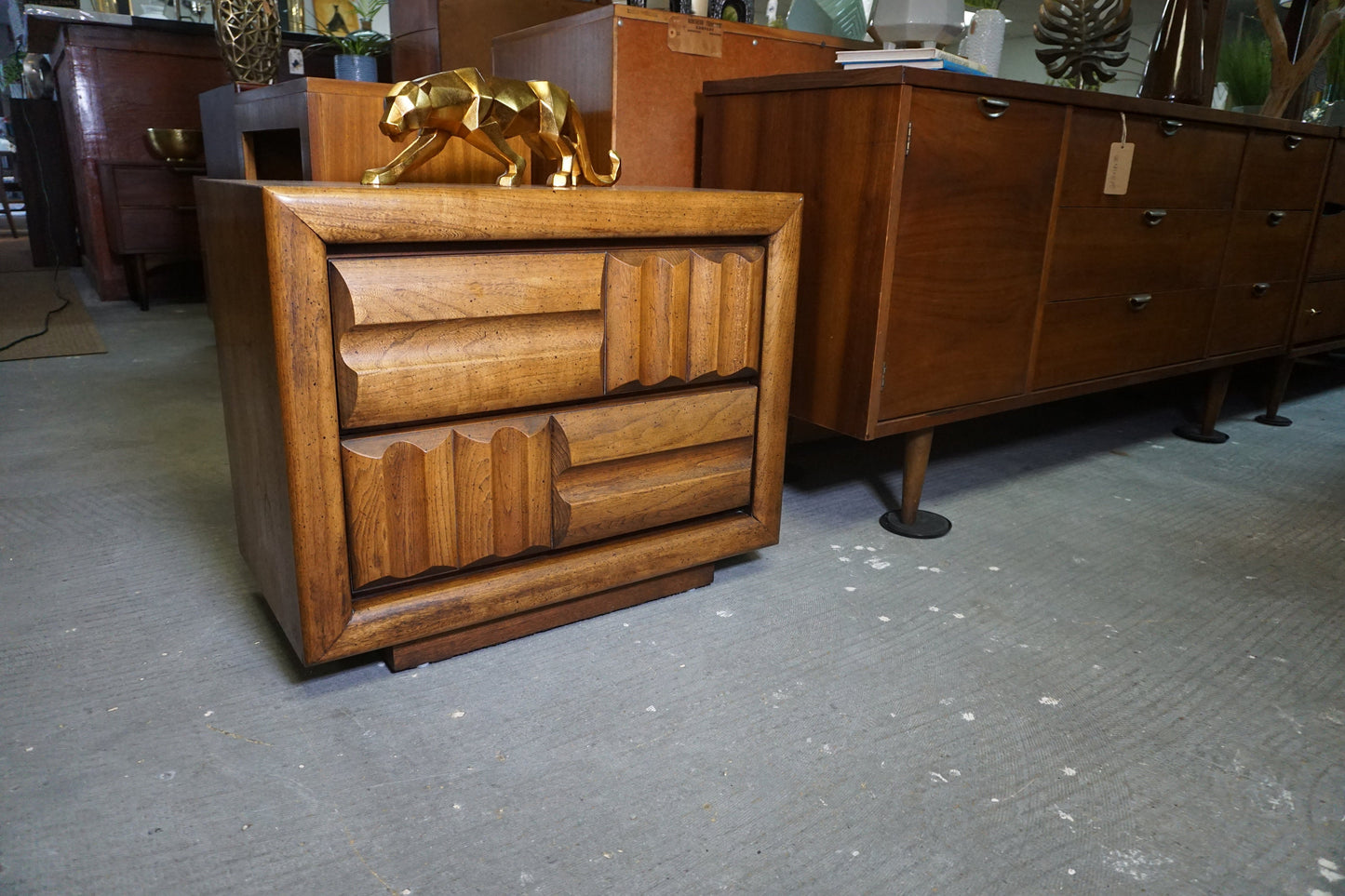 Mid-Century Modern Lane Brutalist Nightstand