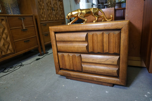 Mid-Century Modern Lane Brutalist Nightstand