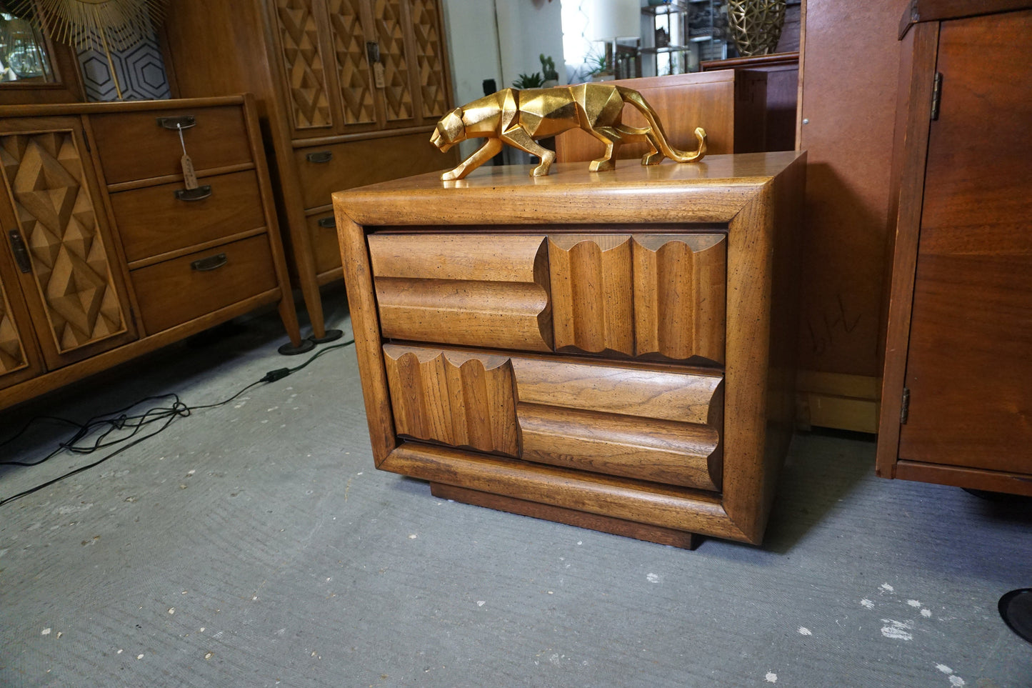 Mid-Century Modern Lane Brutalist Nightstand