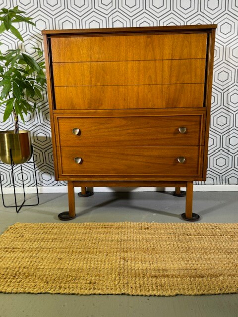 Dixie 2 Piece Dresser Set- Mid Century Modern Bedroom Furniture Set