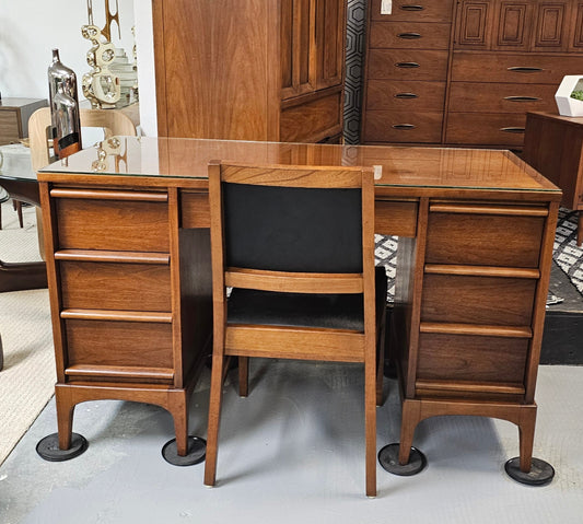 Lane Rhythm Collection MCM Desk - Walnut - w/Chair - 1960s